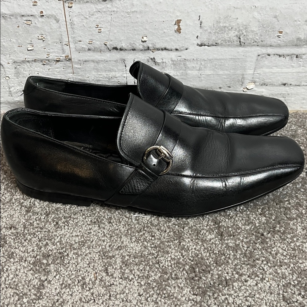 Gucci black leather loafers